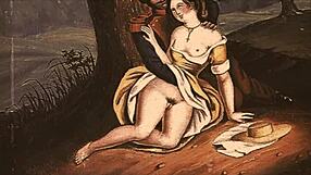 vintage erotic illustration, wanna see what secrets it hides?