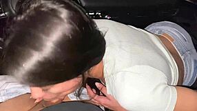 Latina Teen Sucks Stranger in Car for Cash. Public Outdoor Facial Leaves Her Swallowing Every Drop!
