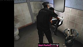 I approached the cartoon character for some fun