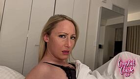 Stepmom Shares Hotel Bed With Me For Wild Weekend Action!