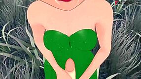 Grown Tinker Bell Fucked in Forest While Fairy Watches Peter Pan.