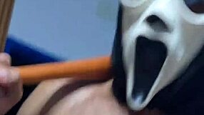 Halloween Twink Takes Big Cock Bareback with Huge Load