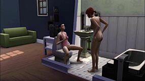 in wicked of whimsville, the brunette redhead masturbates solo while watching marjorie in a voyeur lesbian scene.