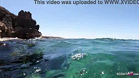 German fit teen josy real amateur beach sex on holiday trip. Clothes ripped hardcore couple young european.