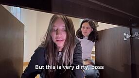 Hey, I didn’t notice how hot my maid is until she bent over cleaning the study