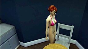 in wicked of whimsville, the brunette redhead masturbates solo while watching marjorie in a voyeur lesbian scene.