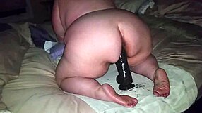 Big beautiful woman enjoys solo stimulation with a big toy