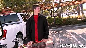 blindfolded chap tricked into blowjob by homo hunk