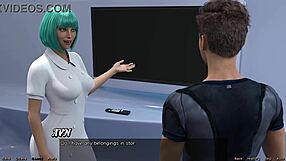 3D animated cartoon with hot black women in a space adventure