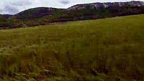 Deep Throating POV Blowjob with Tattooed Big Tits in Outdoor Field