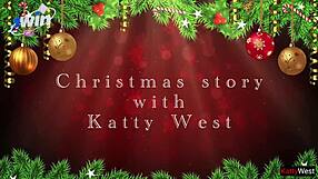 new year's fairy tale where cute teen in cosplay rides cowgirl and gets anal creampie for christmas