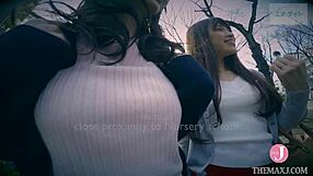 Asian Girl Fingers and Rides Without Condom