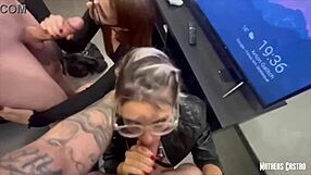 Naughty Students Give Blowjob And Fuck After Class
