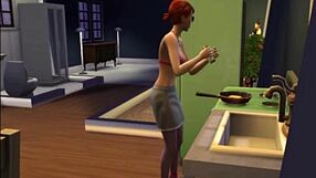 in wicked of whimsville, the brunette redhead masturbates solo while watching marjorie in a voyeur lesbian scene.