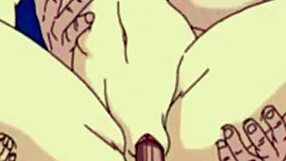 Exciting Dragon Ball Z scene with Bulma and Gohan battling monsters