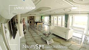 nannyspy swallow your words - nanny fucks to keep job