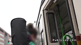 Russian Milf From Public Fucks In Outdoor Voyeur