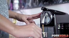 Busty Liya Silver goes crazy for co-worker's monster cock!