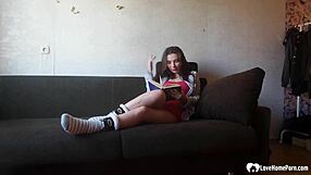 Stepsister Fingers Tight Pussy to Orgasm on Hidden Cam