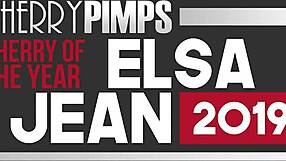 Elsa jean masturbates in stockings and heels