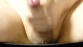 Japanese gay amateur gives detailed handjob leading to intense cumshot.