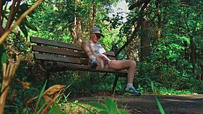 Blonde Couple Reaches Wild Climax in Forest. Small Tits Bounce During Outdoor Amateur Action.