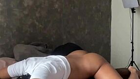 Black couple enjoys cunilingus tits lick fucking pussy big cock big ass riding stepbrothers cock amateur nysdel