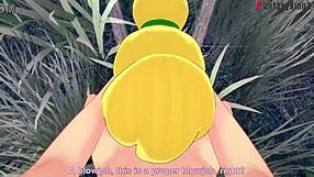Grown Tinker Bell Fucked in Forest While Fairy Watches Peter Pan.