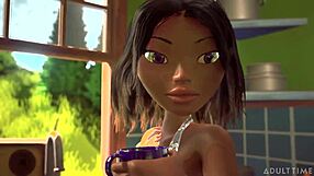 3dgspot - Tiny Trans Bangs Busty Trans in Wild 3D Cartoon. French Subtitles Add Extra Heat!