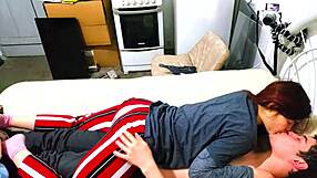 Hot Muscular Bodybuilder Fucks Cute Teen Girl with Big Cock