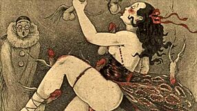 Tučné vintage erotické kresby, co okouzlují pohled