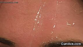 hot babe swallows cum facial