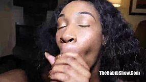 I love how this young egyptian slobs on my big black cock