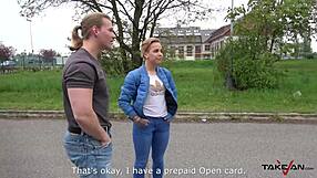 Petite Czech sweetie gets wild fanny banging in moving van