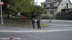 Hardcore public sex with a Russian girl on NYE