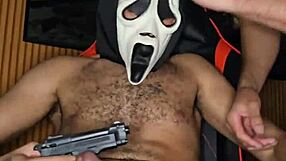 Halloween Twink Takes Big Cock Bareback with Huge Load