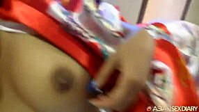 Japanese Babe Gets Blowjob on Firm Tits