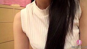 conversational-neutral check out this asian babe's intense dildo solo intro