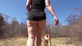 Minidress Exhibitionist With Anal Plug Tail