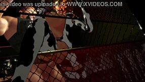 Curvy Anime Cow Girl Pounded Hard Against Cage In Bareback Hentai