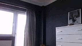 masha undresses slowly, teasing with big tits and ass on webcam