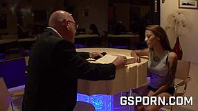 Mature cock roughly fucks teen gia jakarta's small tits