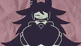 Fancy animation with a hot woman in a circle shape