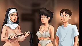 Summertime Saga - Church Milf Caught Masturbating with Baton