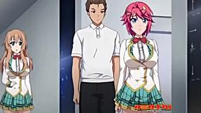 teen 18+ sucks big cock close up in anime hentai