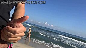 I touch myself on public beach near sexy girls, they help me finish