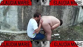 Impossible Positions to Lick Big Ass Pussy on the Street Until She Cums from Pleasure