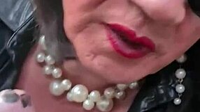 Mature tranny craves huge monster cock action