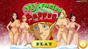 Santa's Elf Caught By Sorority And Made To Fuck In Femdom Style