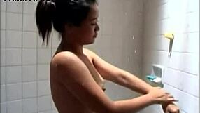 hygienic steps turn steamy with this asian teen beauty